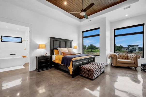 Bedroom, Interior, Recessed Lighting, Wooden Ceilings