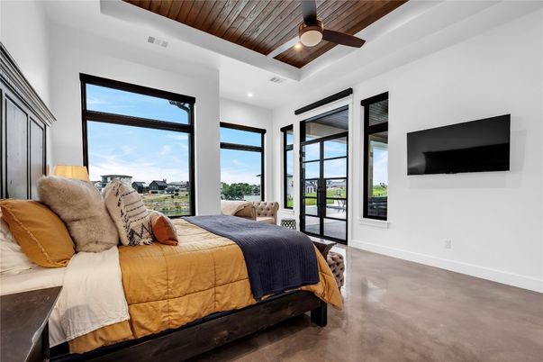 Bedroom, Interior, Recessed Lighting, Wooden Ceilings