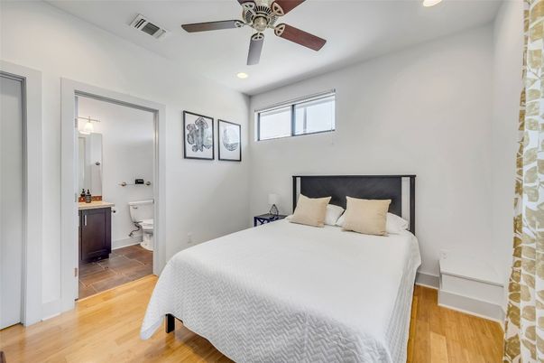 Bathroom, Bedroom, Interior, Recessed Lighting, Wood Texture Flooring