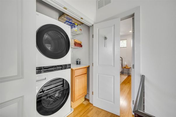 Interior, Recessed Lighting, Utility Closets, Washer, Wood Texture Flooring