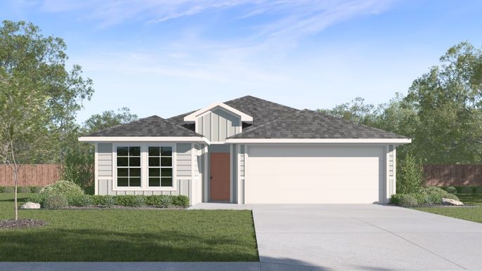 Attached, Exterior, Facade, Ranch