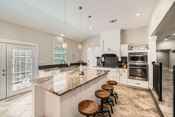 Interior, Kitchen, Pendant Lights, Recessed Lighting, Stainless Steel Appliances