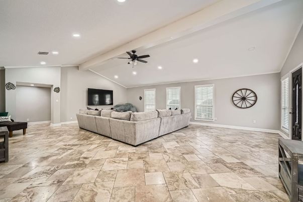 Interior, Living room, Recessed Lighting