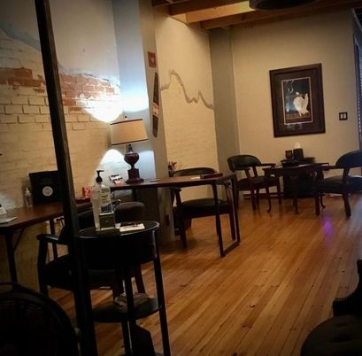 Home Office, Interior, Stone Walls, Wood Texture Flooring