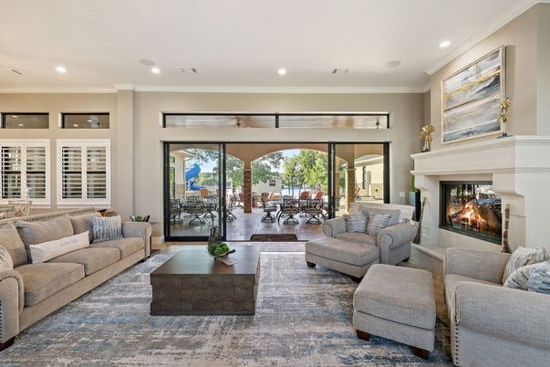 Fireplace, Interior, Living room, Recessed Lighting
