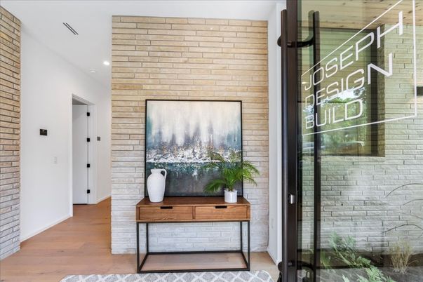 Interior, Stone Walls, Wood Texture Flooring