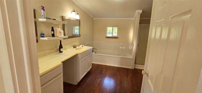 Bathroom, Interior, Wood Texture Flooring