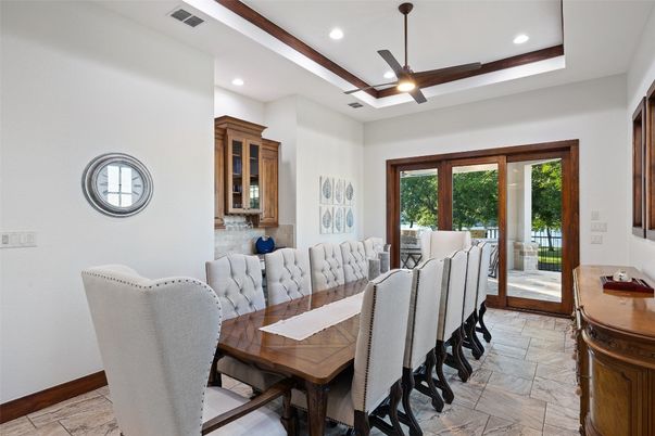 Dining room, Interior, Recessed Lighting