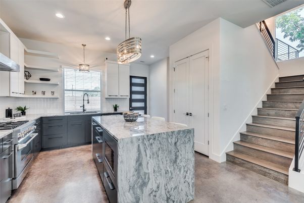 Interior, Kitchen, Pendant Lights, Recessed Lighting, Stainless Steel Appliances