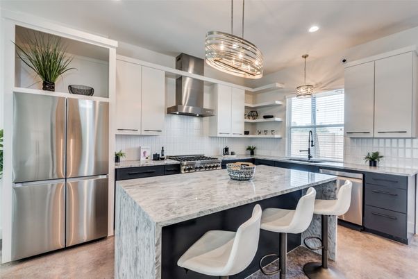Interior, Kitchen, Pendant Lights, Recessed Lighting, Stainless Steel Appliances