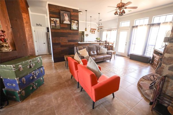 Interior, Living room, Pendant Lights, Wooden Walls