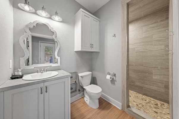 Bathroom, Interior, Wood Texture Flooring