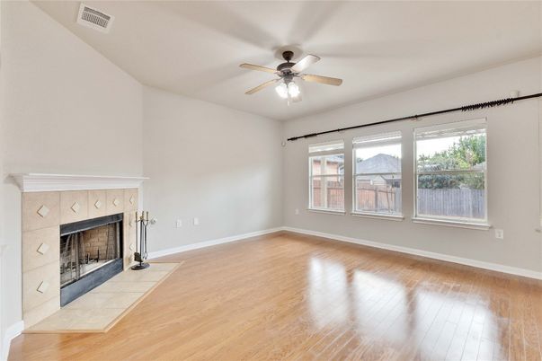 Empty room, Fireplace, Interior, Wood Texture Flooring