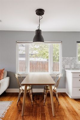 Dining room, Interior, Wood Texture Flooring