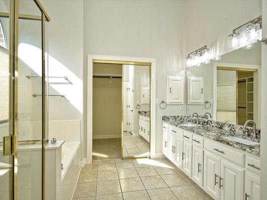 Bathroom, Dual Sink Vanities, Glass Shower, Interior