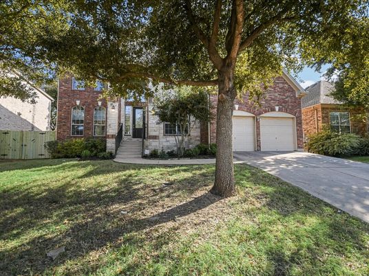 Attached, Backyard, Exterior, Facade, Brick Facade, French Provincial