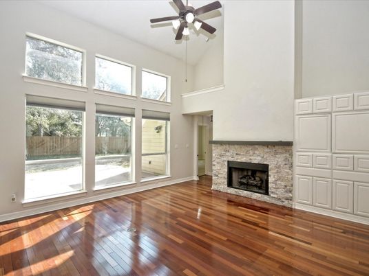 Empty room, Fireplace, Interior, Wood Texture Flooring
