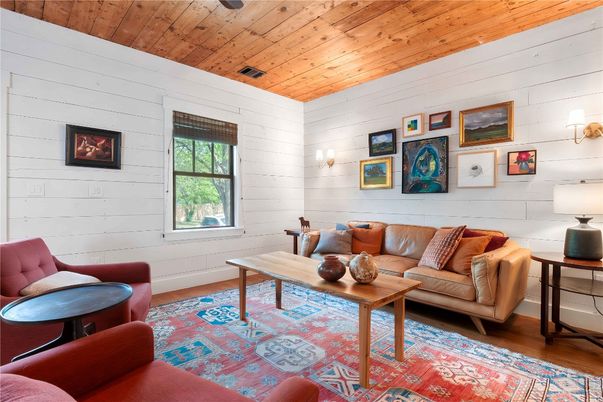 Interior, Living room, Stone Walls, Wooden Ceilings, Wood Texture Flooring