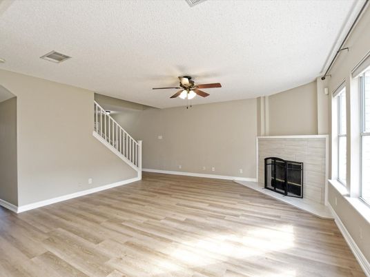 Empty room, Fireplace, Interior, Wood Texture Flooring