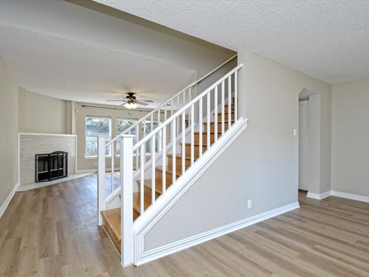 Empty room, Fireplace, Interior, Wood Texture Flooring