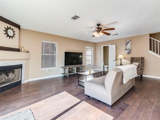 Bedroom, Fireplace, Interior, Living room, Wood Texture Flooring