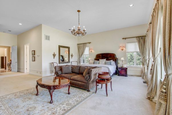 Bedroom, Chandelier, Interior, Recessed Lighting