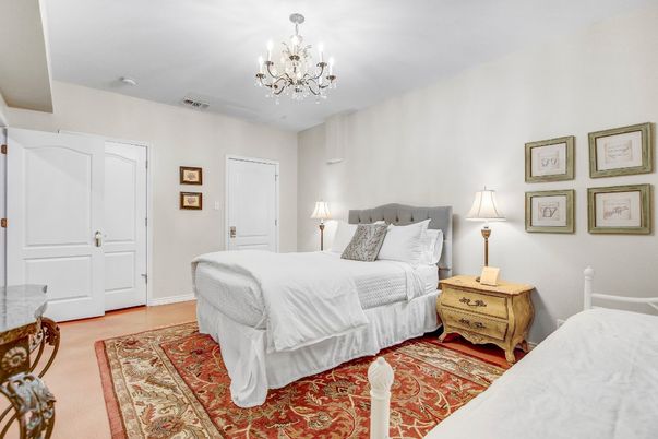 Bedroom, Chandelier, Interior
