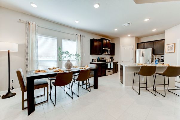 Dining room, Interior, Kitchen, Recessed Lighting, Stainless Steel Appliances