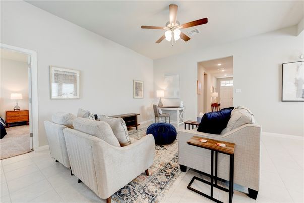 Interior, Living room, Recessed Lighting