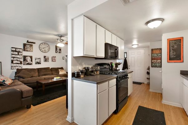 Interior, Kitchen, Living room, Wood Texture Flooring