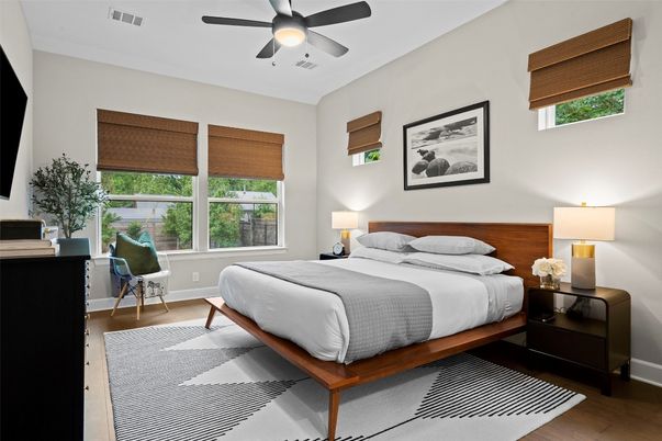 Bedroom, Interior, Wood Texture Flooring