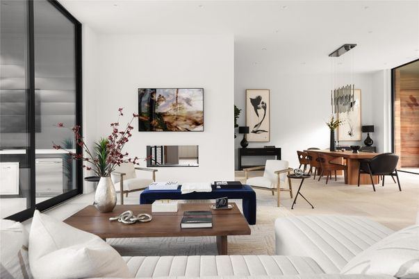 Dining room, Interior, Living room, Pendant Lights, Recessed Lighting