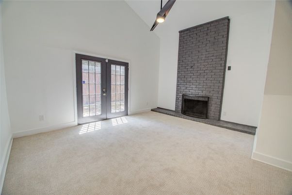 Empty room, Fireplace, Interior