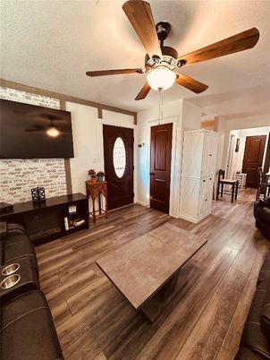 Interior, Stone Walls, Wood Texture Flooring