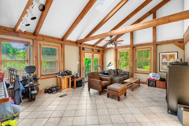 Interior, Living room, Wooden Beams