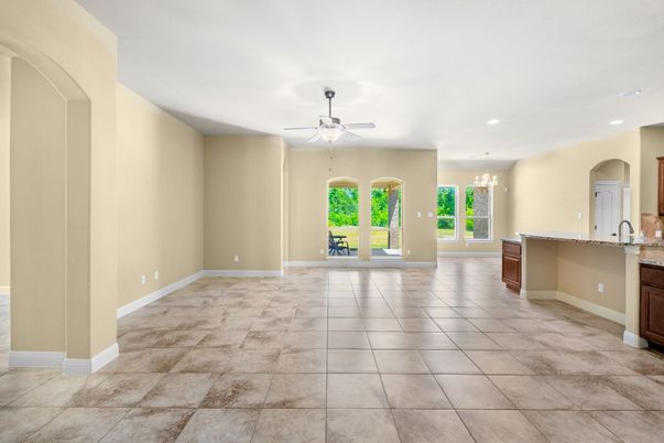 Chandelier, Empty room, Interior, Recessed Lighting