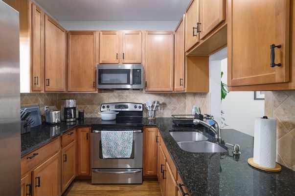 Interior, Kitchen, Wood Texture Flooring