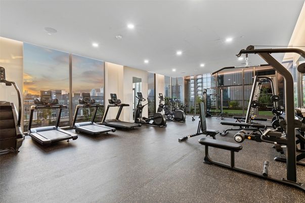 Fitness Equipment, Gym, Interior, Recessed Lighting