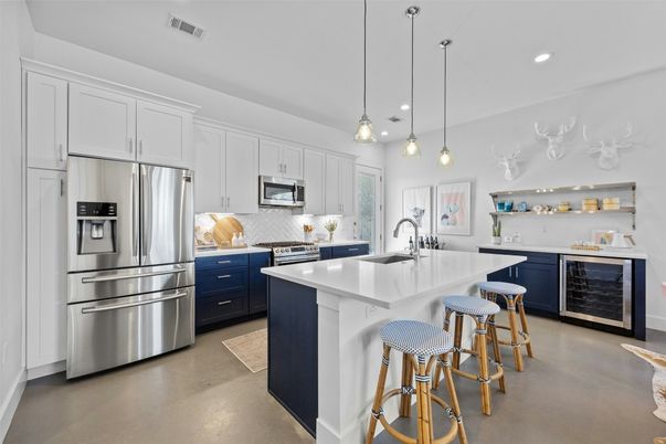 Interior, Kitchen, Pendant Lights, Recessed Lighting, Stainless Steel Appliances
