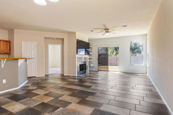 Empty room, Fireplace, Interior