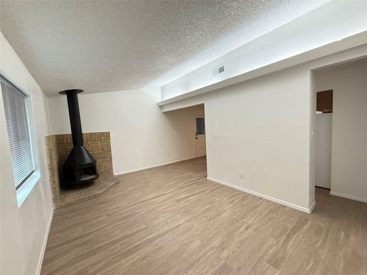 Empty room, Fireplace, Interior, Wood Texture Flooring