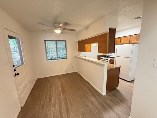 Interior, Kitchen, Wood Texture Flooring