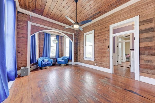 Empty room, Interior, Wooden Ceilings, Wood Texture Flooring, Wooden Walls