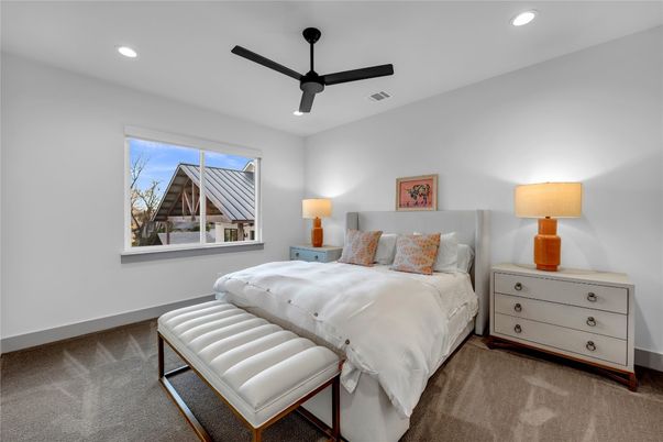 Bedroom, Interior, Recessed Lighting