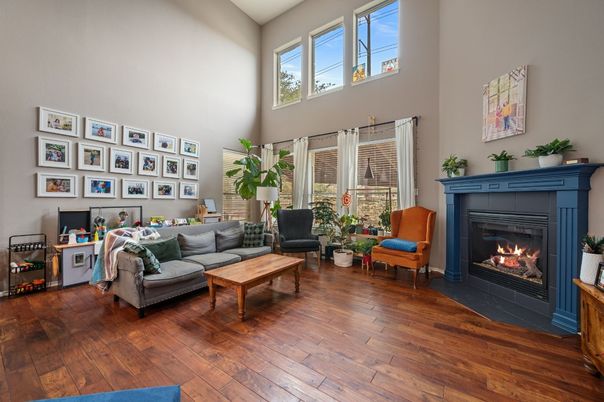 Fireplace, Interior, Living room, Wood Texture Flooring