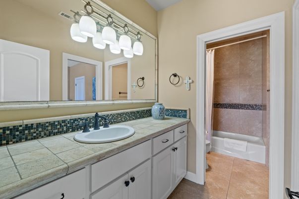 Bathroom, Dual Sink Vanities, Interior, Tile Countertops
