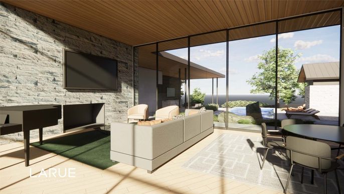 Interior, Stone Walls, Water, Wooden Ceilings, Wood Texture Flooring