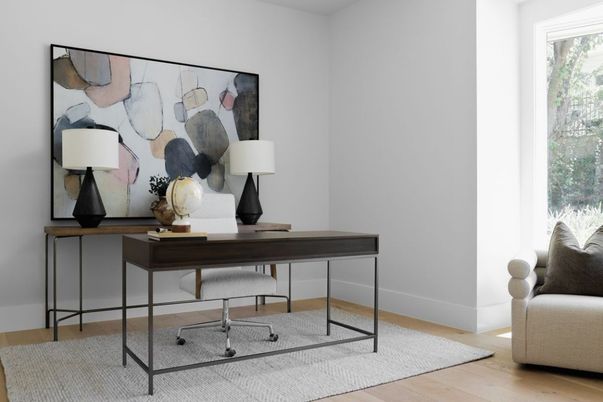 Home Office, Interior, Wood Texture Flooring
