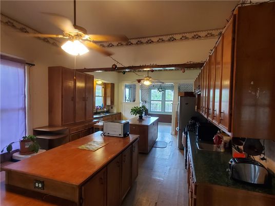 Interior, Kitchen, Wood Texture Flooring