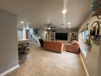 Interior, Living room, Recessed Lighting